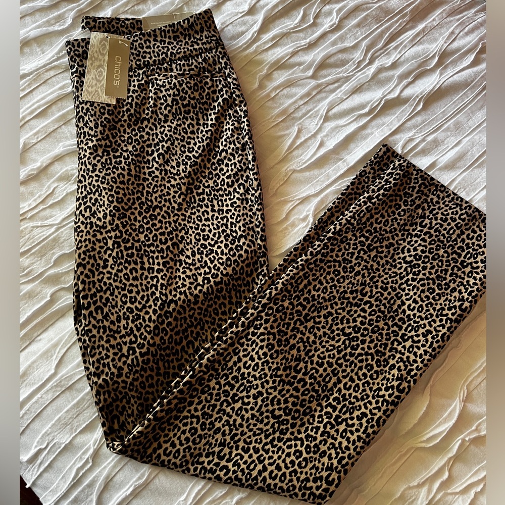 Chico’s women’s leopard slim pant size 00R NWT